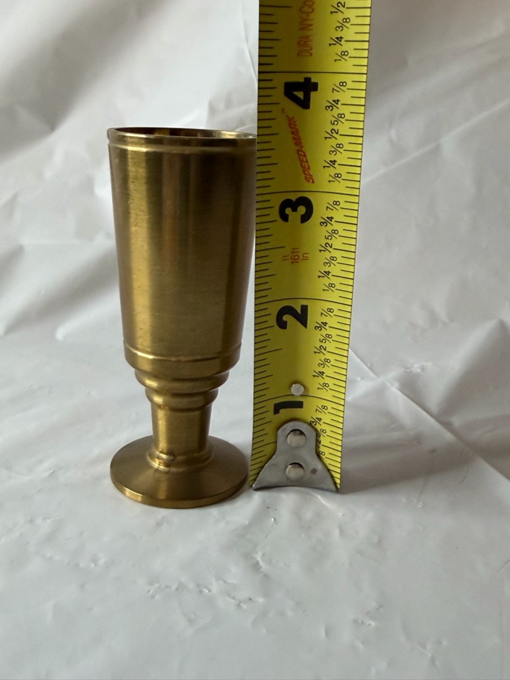 Rare Antique Brass Goblet-Style Decorative Vase - Picture 4 of 4